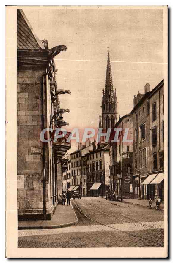 Nancy, die Stadt der goldenen Tore — Ansicht der rue de la République mit der Kathedrale — Verlag: C. R. G. (Nancy) Nr. 154