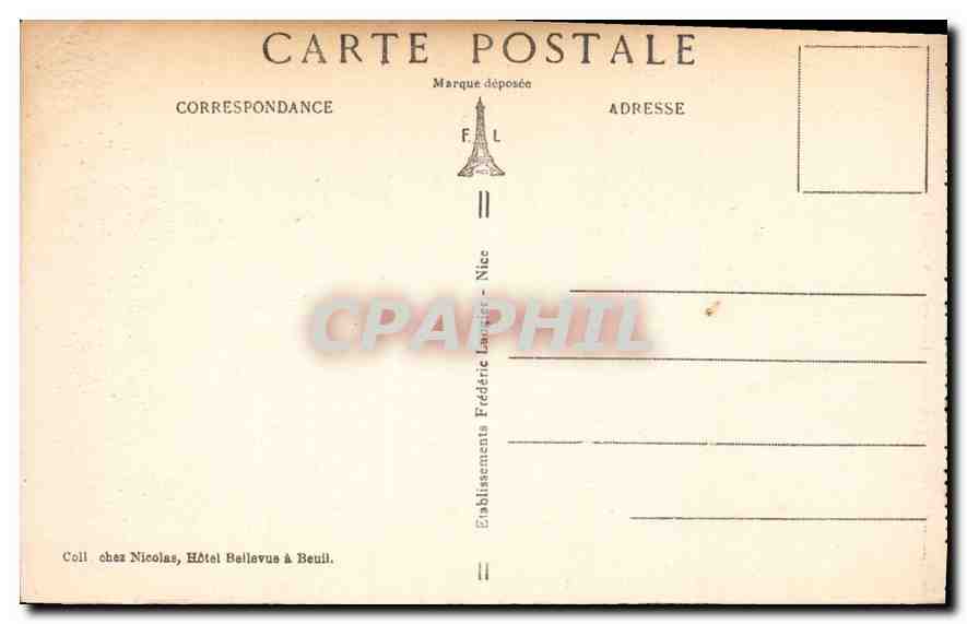 CPA Beuil A M vue generale et la Piste de Ski  — Rückseite