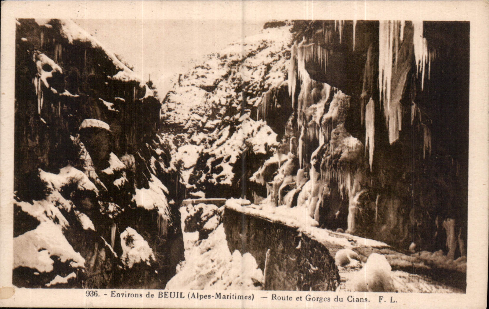 CPA Environs de Beuil Alpes Maritimes Route et Gorges du Cians 