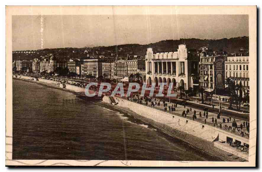 CPA Cote d'Azur Nice la Promenade et le Palais de mediterranee M Ch Dalmas Arch 