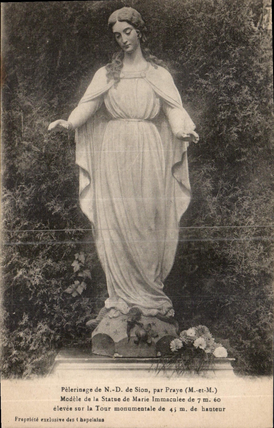 Statue de Notre-Dame de Sion — Modèle de la statue monumentale de 45 m — éditeur Prayé (M.-et-M.)