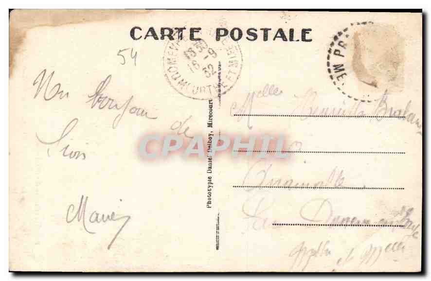 Pèlerinage de N.-D. de SION, par Praye (M.-et-M.) — La Tour (45 m.) — La Vierge (7 m.) — Propriété exclusive des Chapelais — Rückseite
