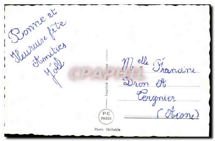 CPA Vive Sainte Catherine Femme — Verso