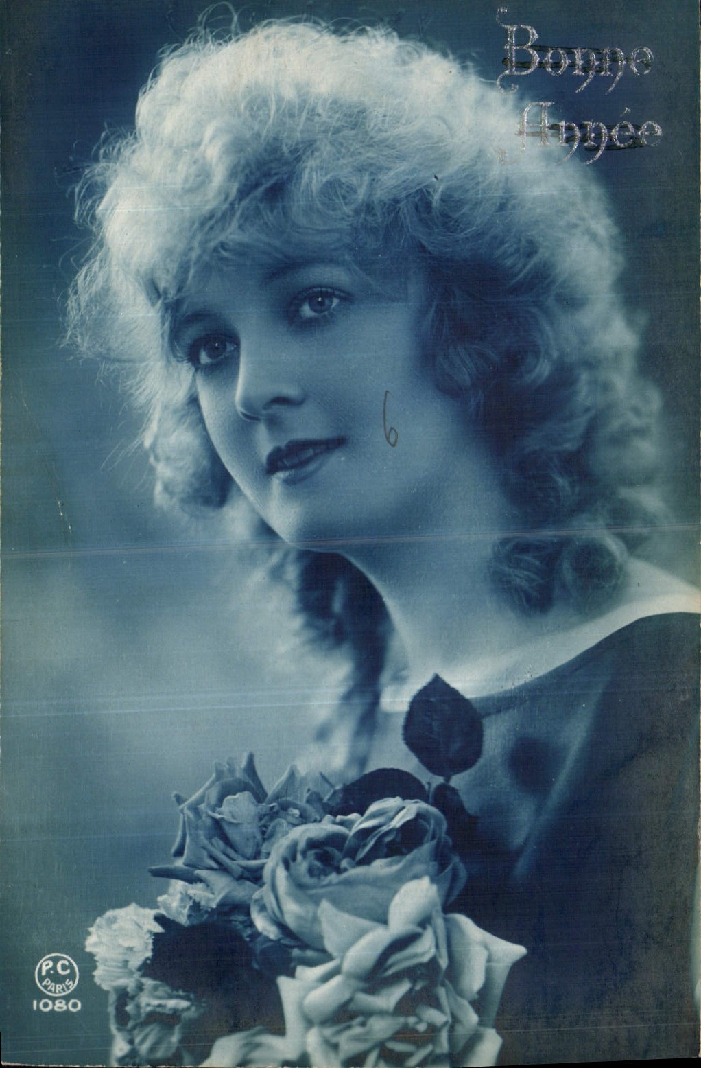 CPA Bonne Annee Femme