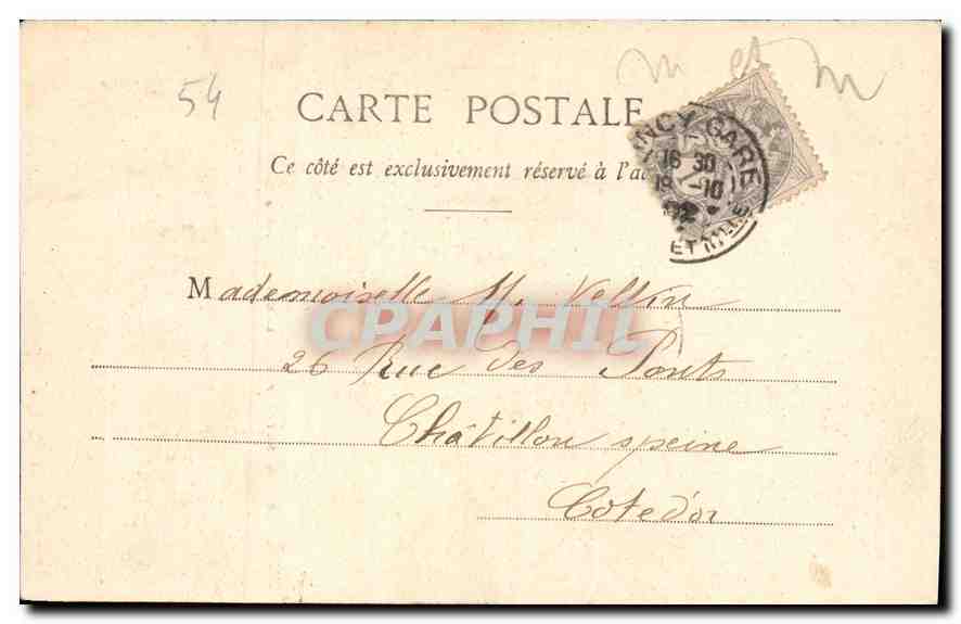 CPA Nancy Rue de la Constitution et Cathedrale  — Rückseite