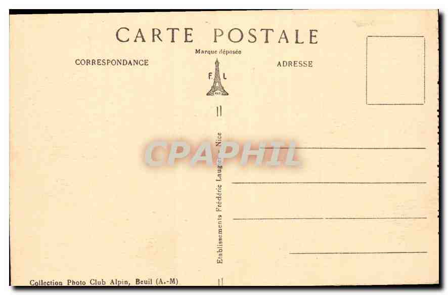 CPA Environs de Beuil A M une Cascade sur la Route des Gorges du Cians  — Verso