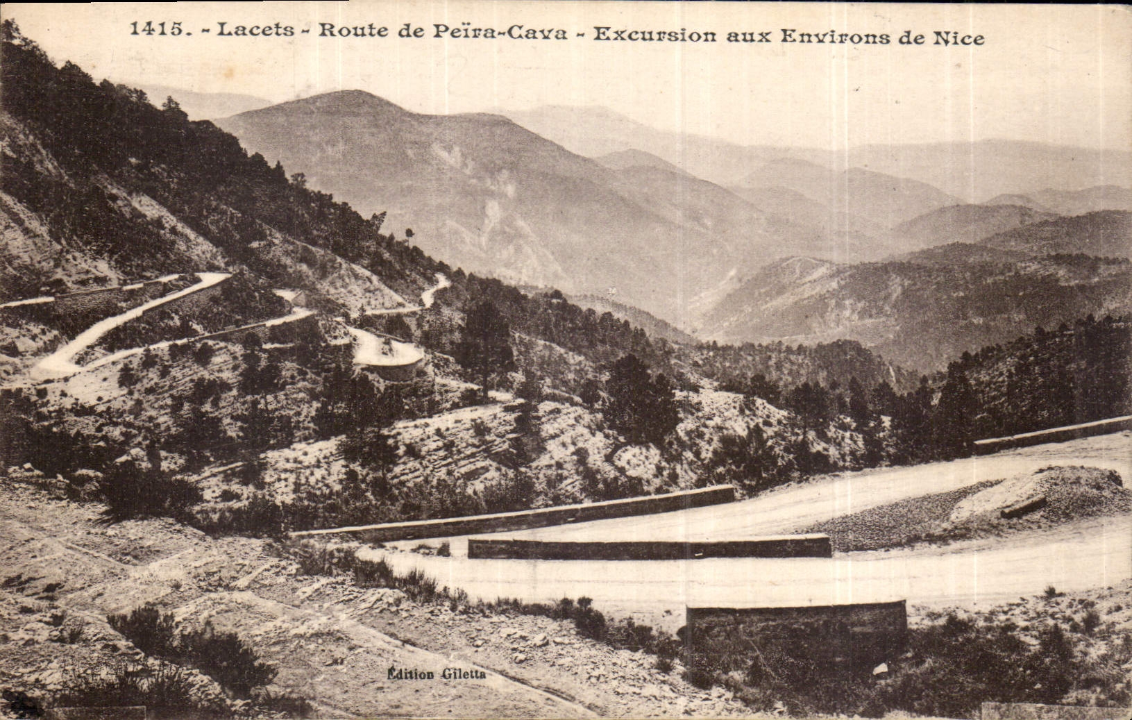 CPA Lacets Route de Peira Cava Excursion aux Environs de Nice 