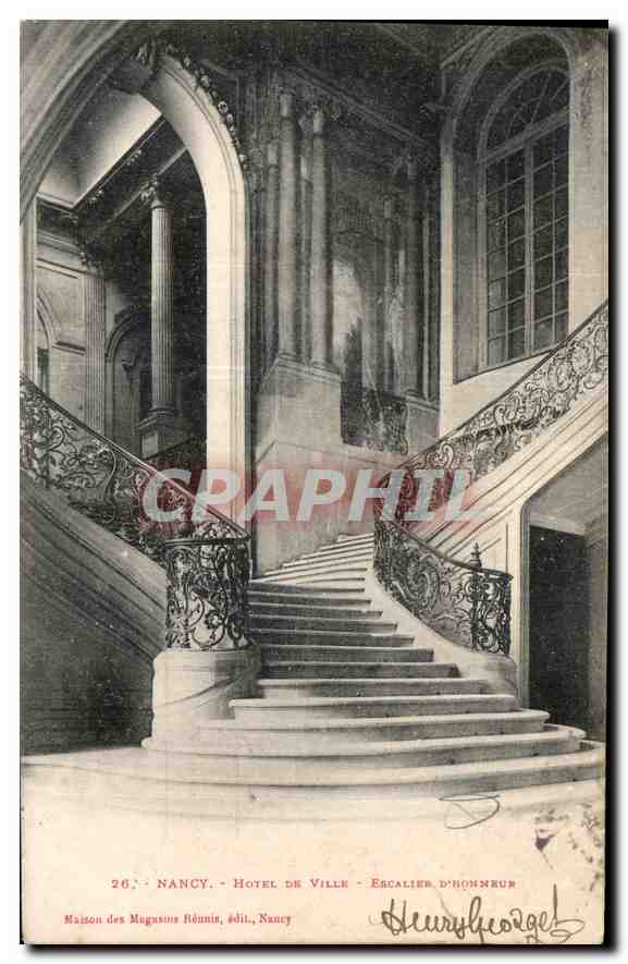 CPA Nancy Hotel de Ville Escalier d'honneur 