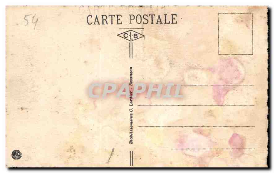CPA Nancy Place Stanislas Theatre et Grand Hotel  — Verso