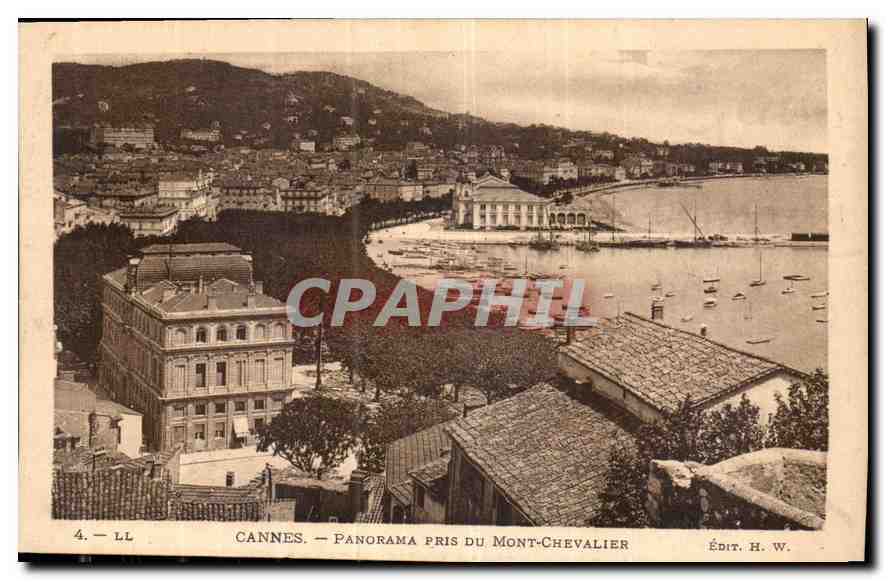 CPA Cannes Panorama pris du Mont Chevalier 