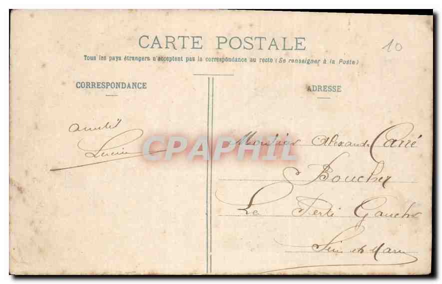 CPA Nogent sur Seine les Moulins et la Tour  — Back