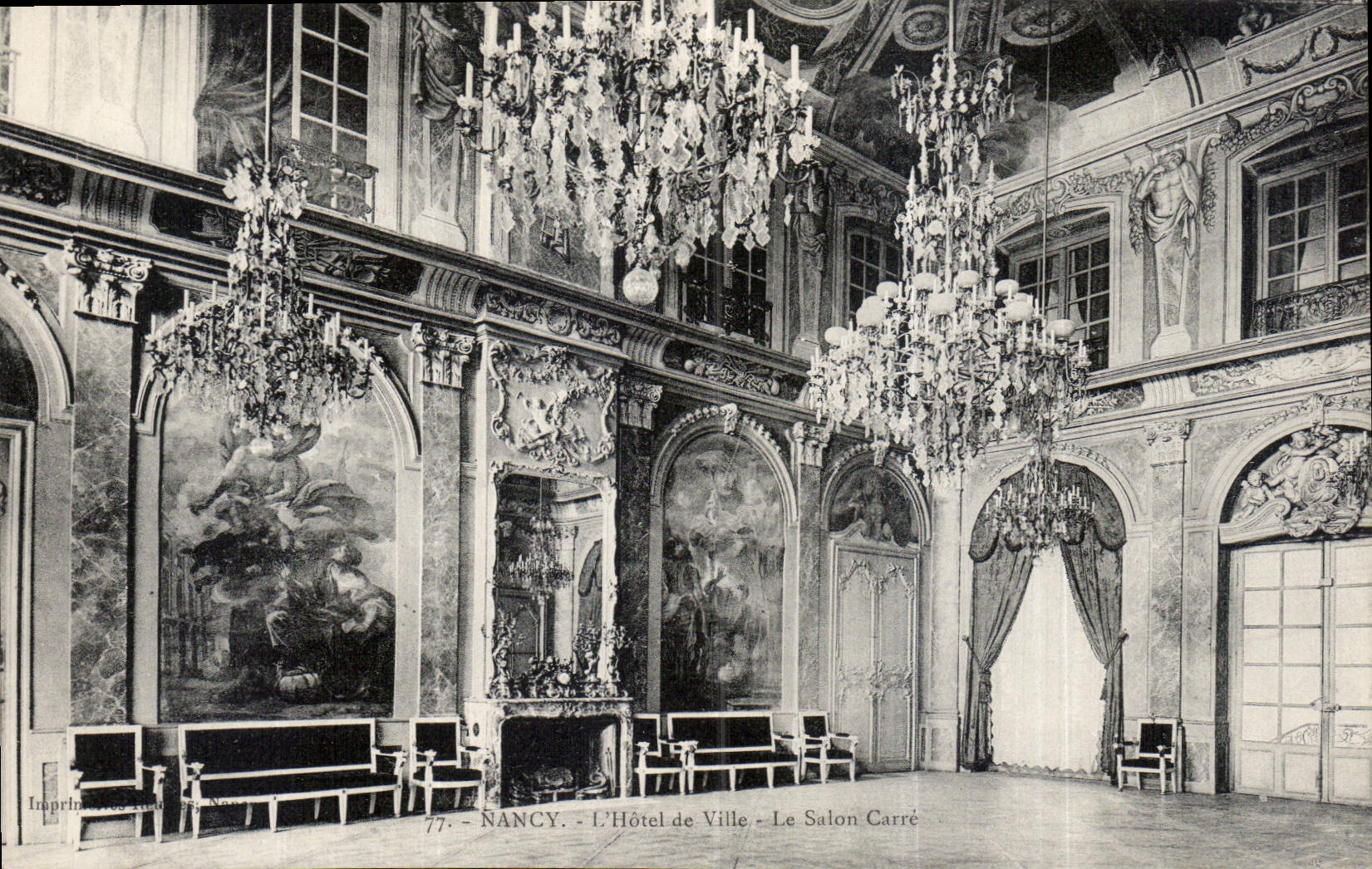 CPA Nancy l'Hotel de Ville le Salon Carree 
