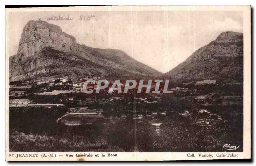 CPA St Jeannet A M vue generale et le Baou 