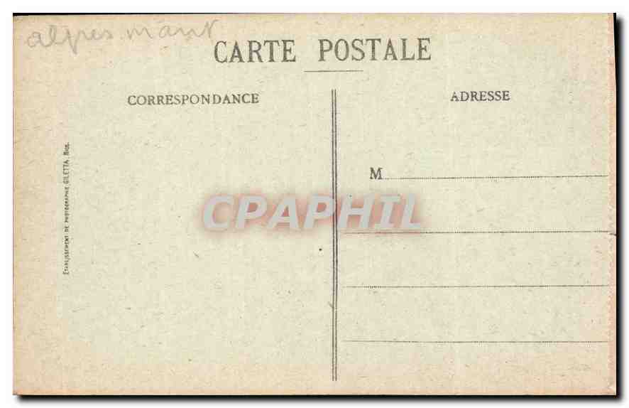 CPA Cannes le Cours et le Casino pris du Mont Chevalier  — Rückseite