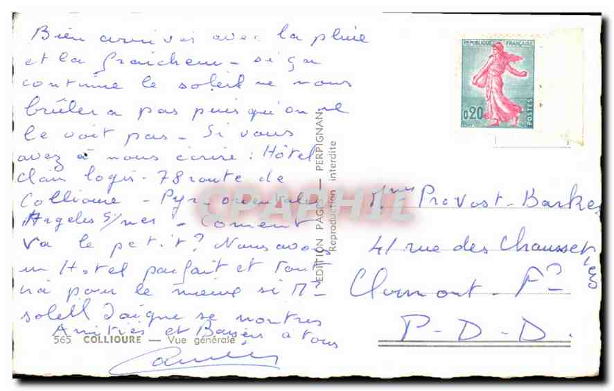 CPA Collioure vue generale  — Back