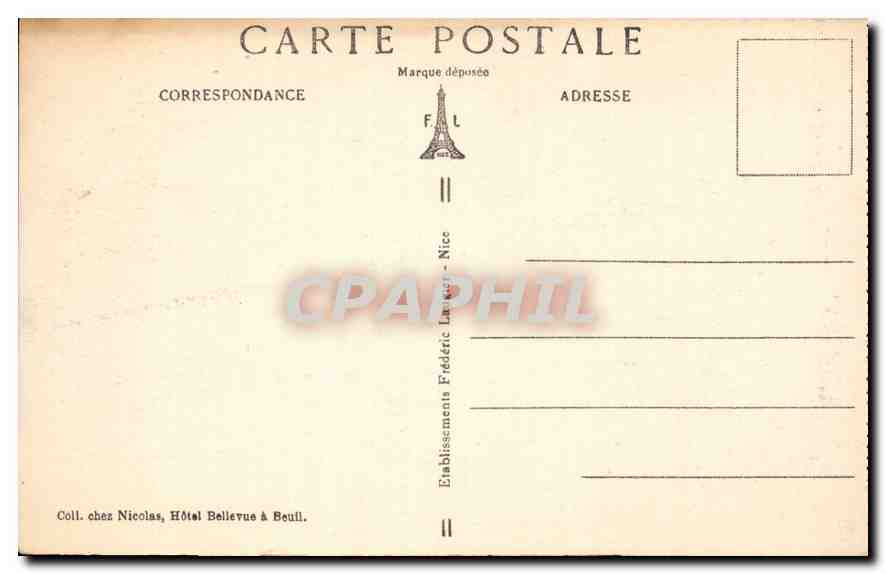 CPA Beuil Alpes Maritimes vue d'ensemble et le Mont Mounier  — Rückseite