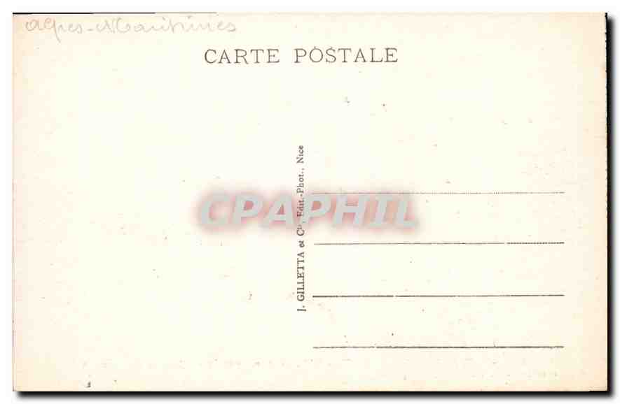 CPA Ile Saint Honorat l'Allee des Cypres Abbaye de Lerins  — Rückseite
