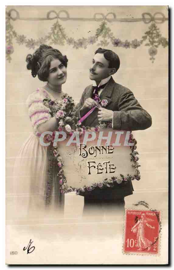 Couple festif — Bonne Fête — éditeur inconnu, n° 150