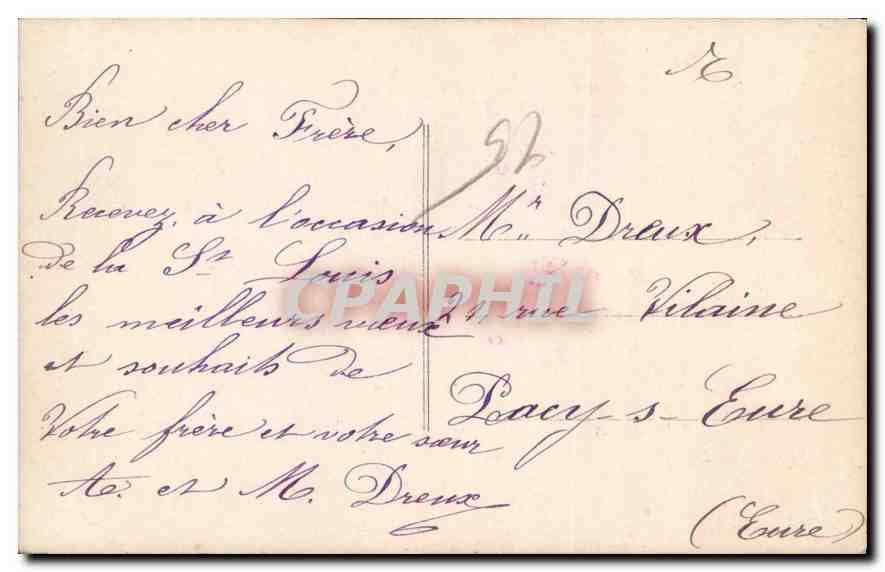 Couple festif — Bonne Fête — éditeur inconnu, n° 150 — Reverso