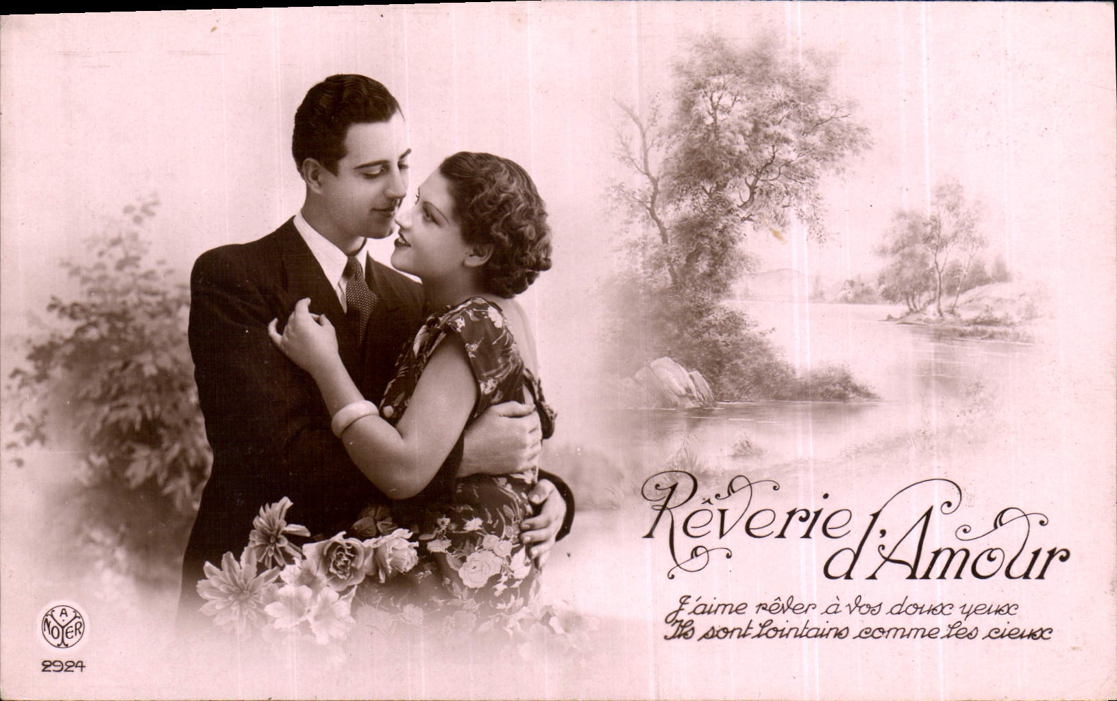 CPA Reverie d'Amour Femme