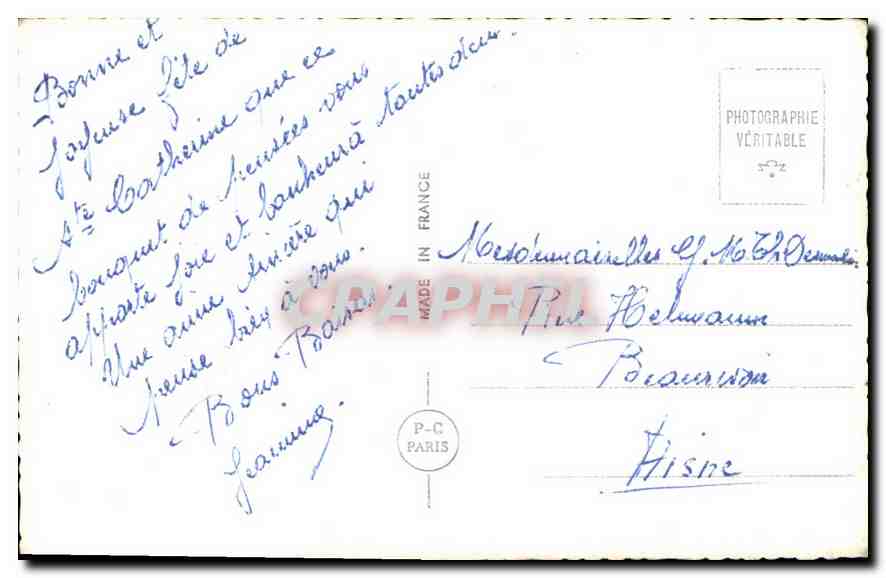 CPA Bonne fete Femme — Rückseite