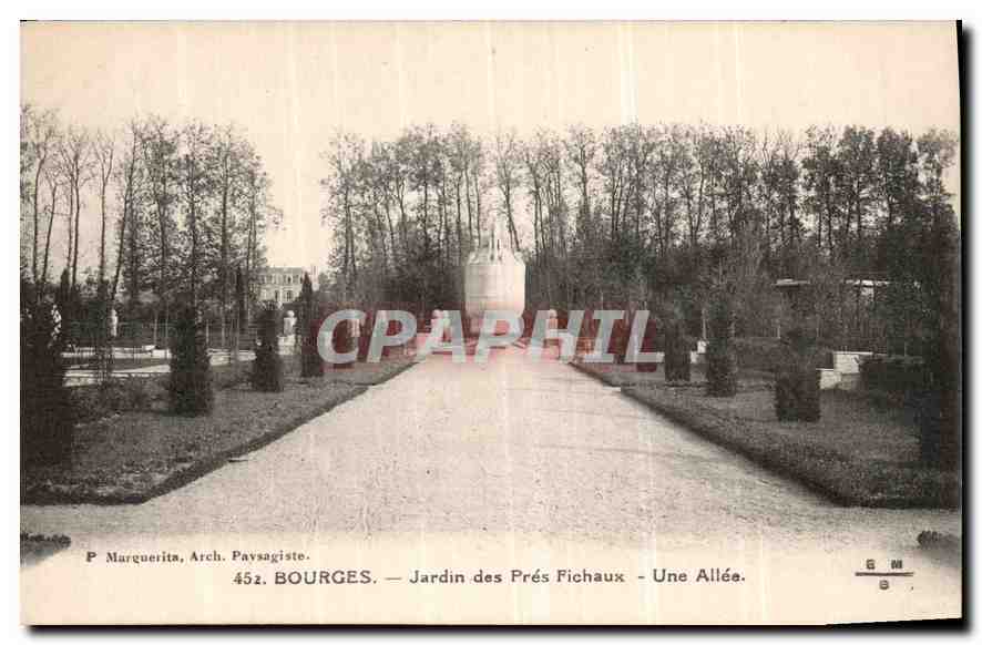 CPA Bourges Jardin des Pres Fichaux Une Allee 