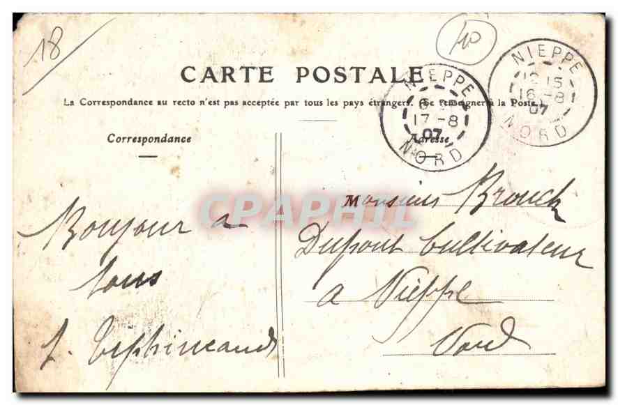 CPA Bagneux Chapelle de Venez  — Rückseite