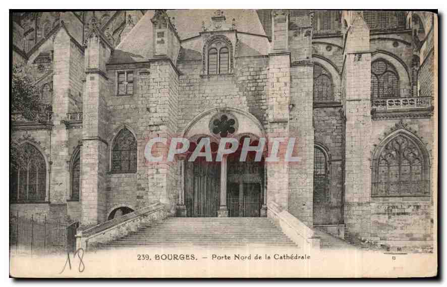 CPA Bourges Porte Nord de la Cathedrale 