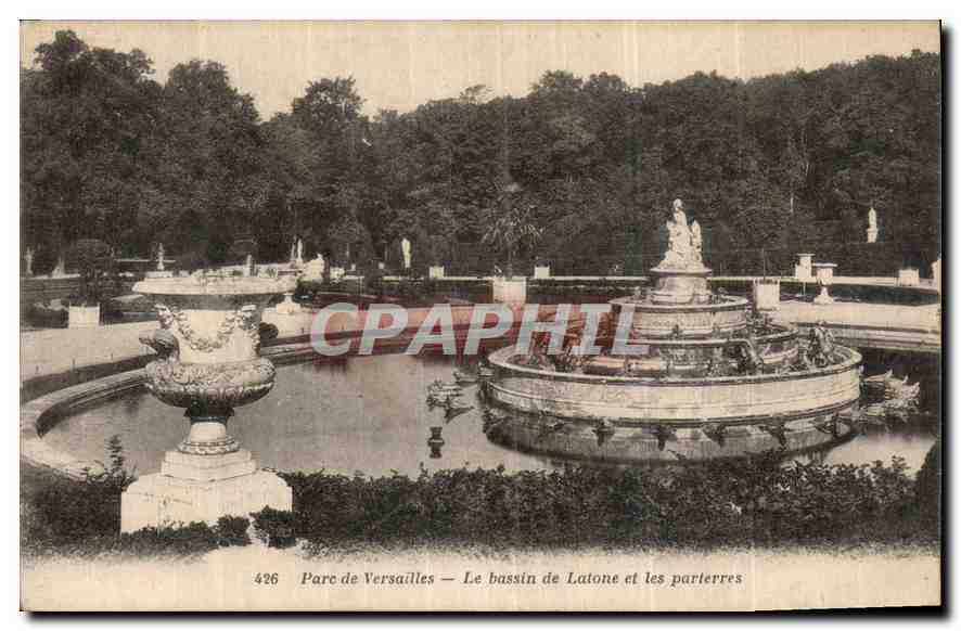 Parc de Versailles — Le bassin de Latone et les parterres — CPAPHIL 426