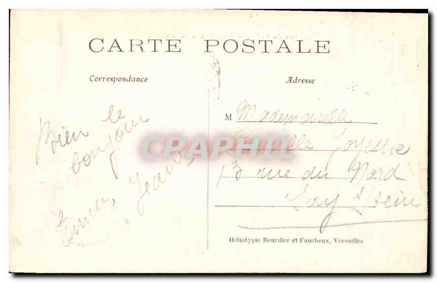 CPA Vue du Palais de Versailles a vol d'oiseau  — Verso