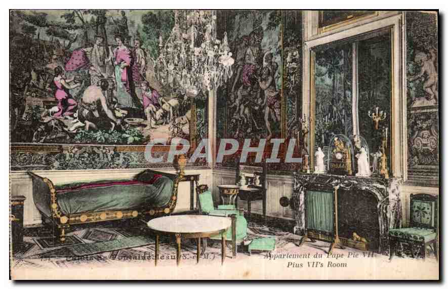 CPA Palais de Versailles S et M Appartement du Pape Pie 