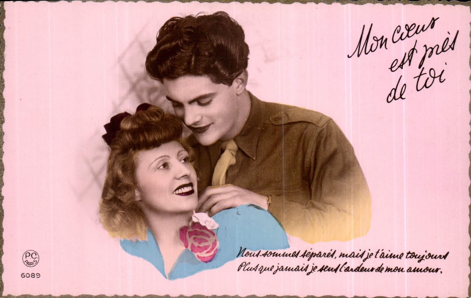 CPA Mon coeur est met de toi Femme