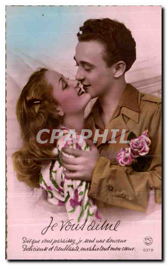 CPA Je vous aime Femme