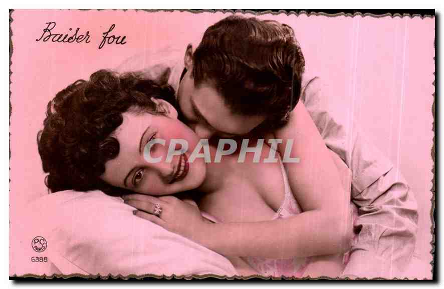 CPA Baiser fou Femme