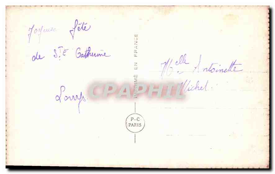 CPA St Catherine Femme — Verso