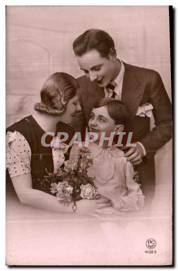CPA Femme Enfant