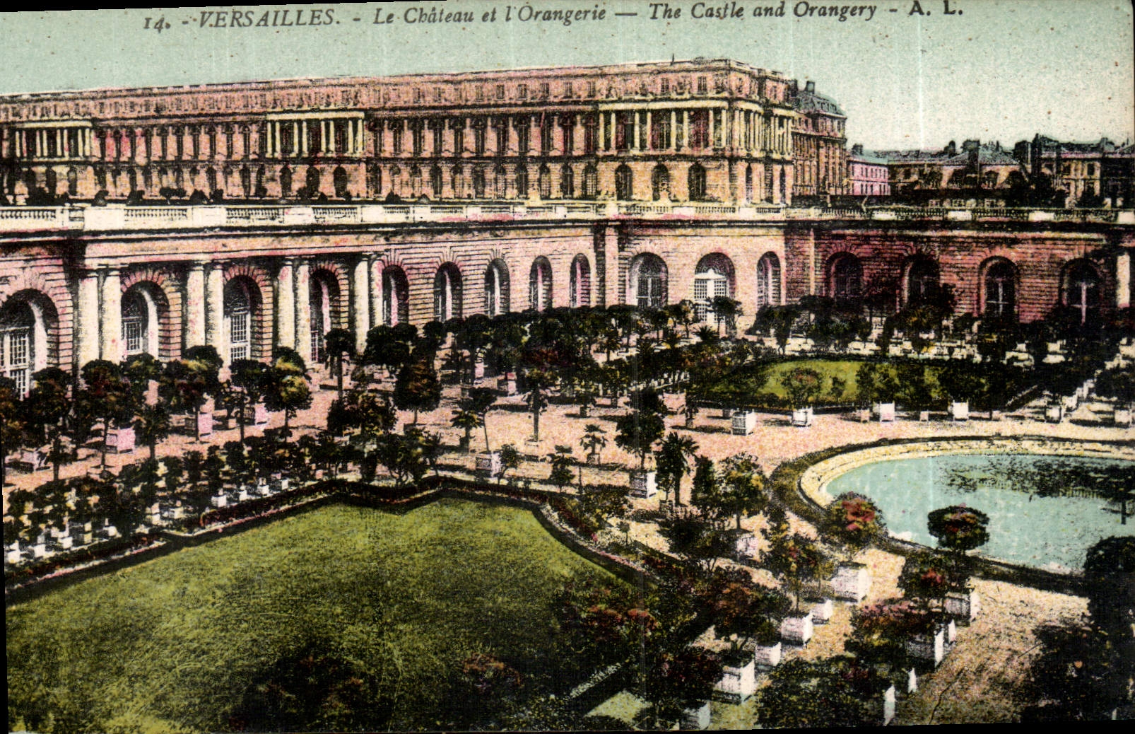 CPA Versailles le Chateau et l'Orangerie 