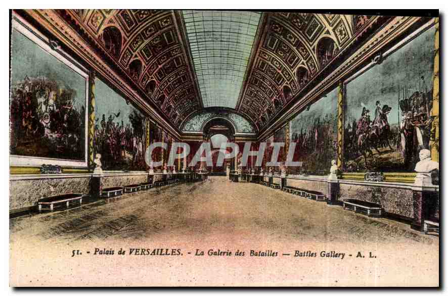 CPA Palais de Versailles La Galerie des Batailles 