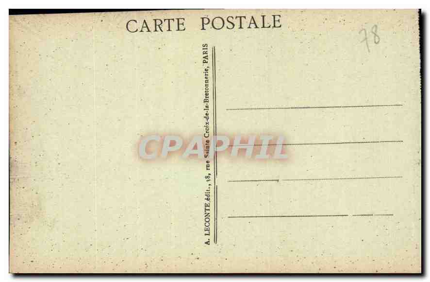 CPA Versailles le Chateau la chambre a coucher de Louis XIV  — Rückseite