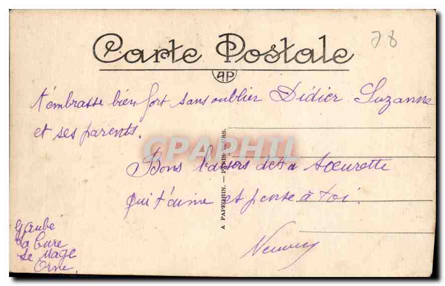 CPA Versailles Palais du Grand Trianon  — Verso