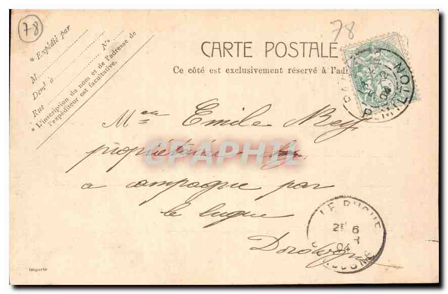 CPA Versailles le Chateau gallerie des Batailles  — Verso