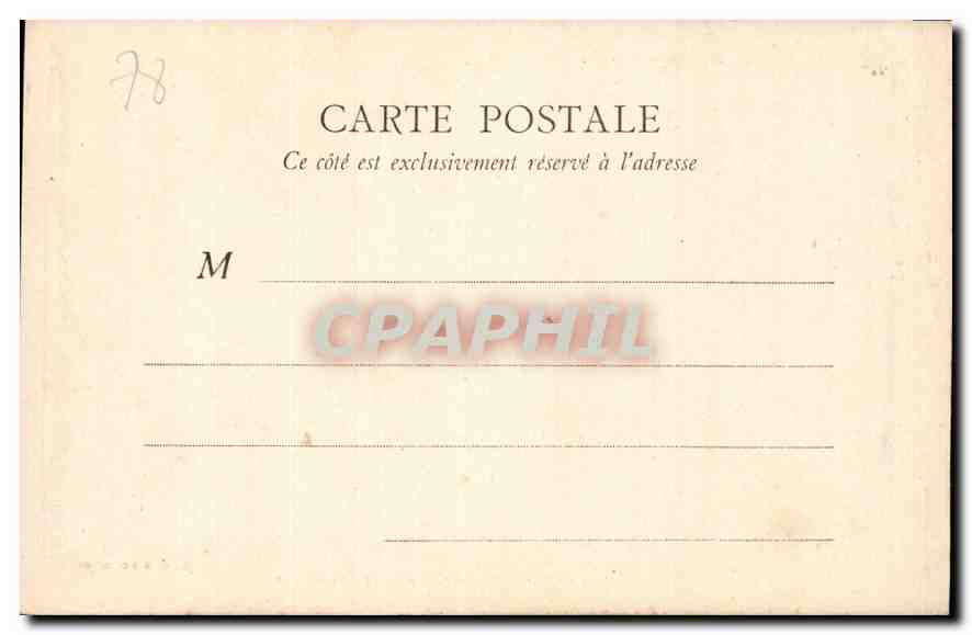 CPA Palais de Versailles Galerie des Glaces  — Verso