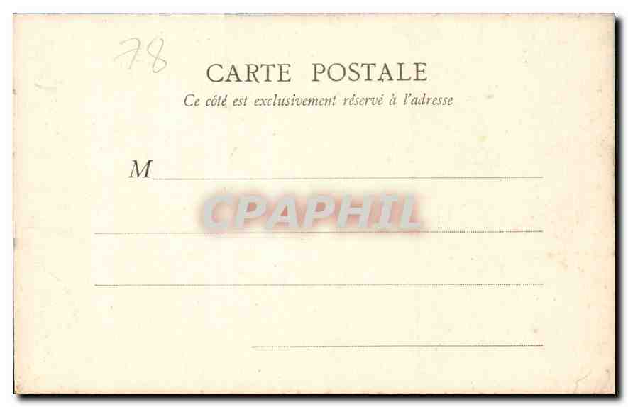 CPA Versailles Palais du Grand Trianon Chambre de Napoleon 1er  — Verso