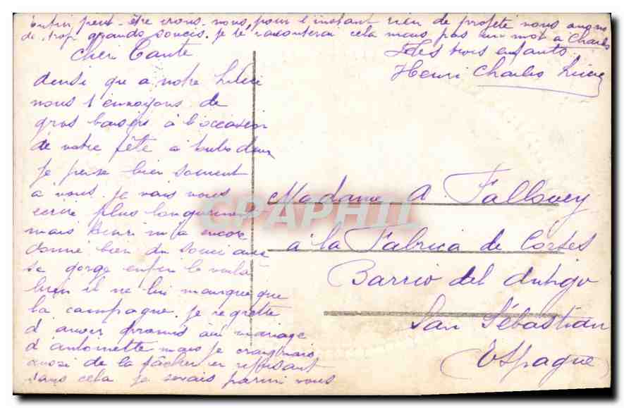 CPA Bonne fete Enfant — Rückseite
