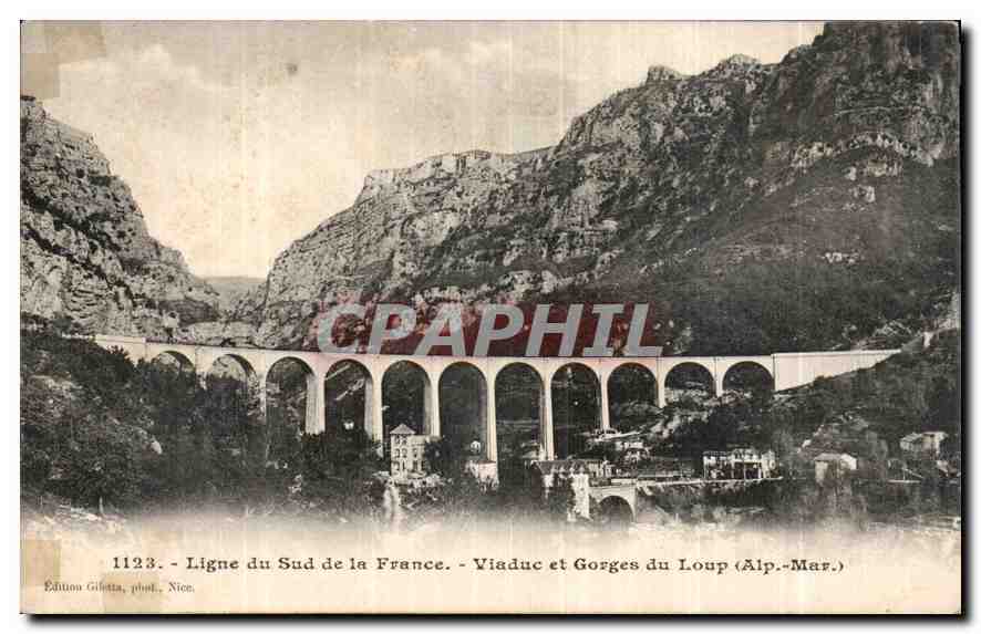 CPA Ligne du Sud de la France viaduc et gorges du loup Alp Mar 