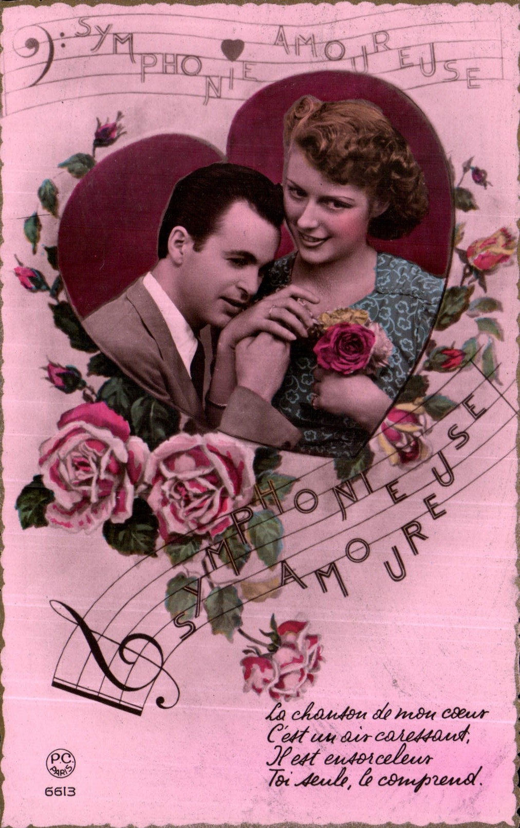 CPA Symphonie amoureuse Femme