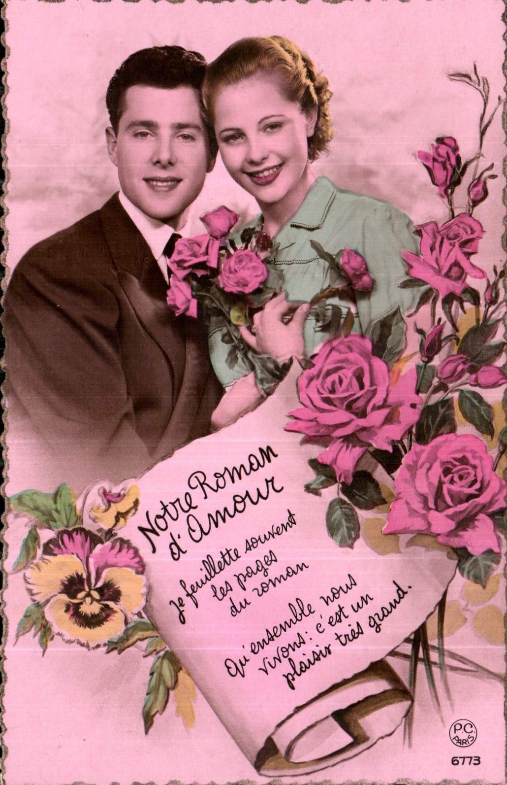 CPA Notre roman d'amour Femme