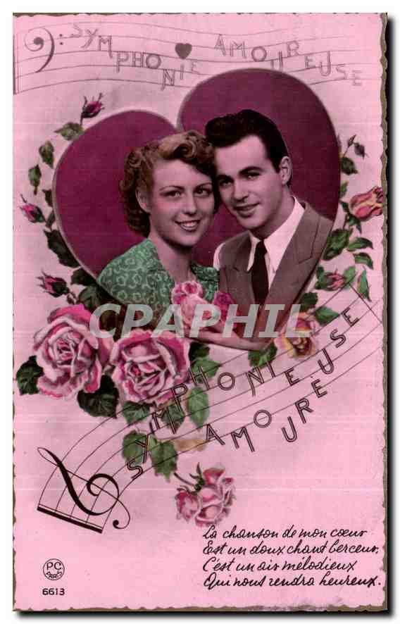 CPA Symphonie amoureuse Femme