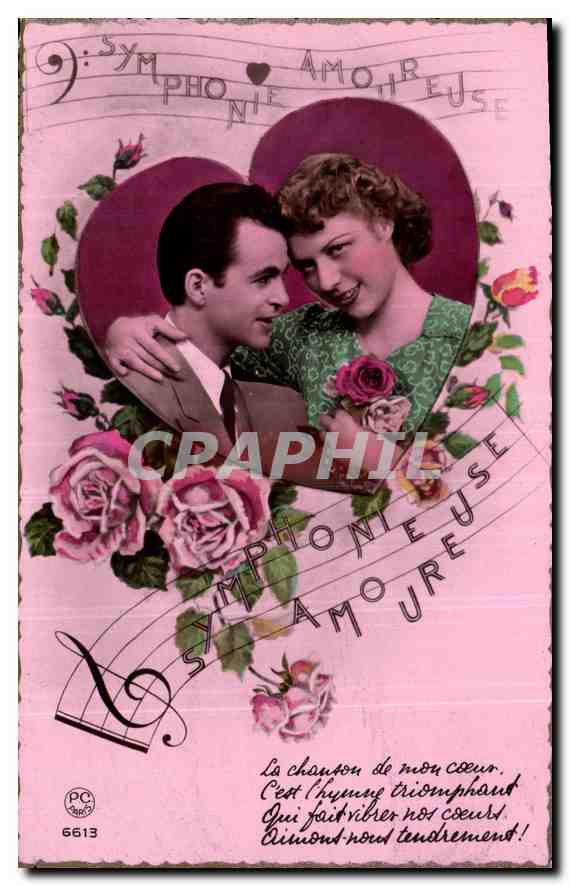 CPA Symphonie amoureuse Femme