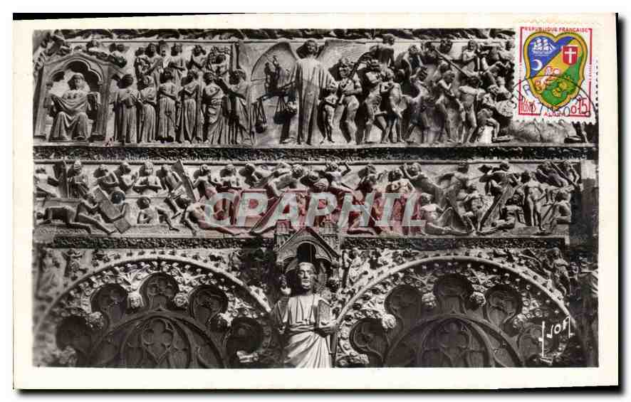 CPA Bourges Cher La cathedrale Portail du Jugement dernier 